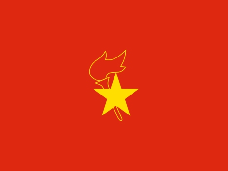Cờ của Đội Thiếu niên Tiền Phong Trung Quốc. (Nguồn: http://www.flagcollection.com/itemdetails-print.php?CollectionItem_ID=951) 