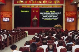 Hội nghị chuyên đề “Học tập và làm theo tấm gương đạo đức Hồ Chí Minh tỉnh Gia Lai năm 2013 -Ảnh: Thanh Nhật