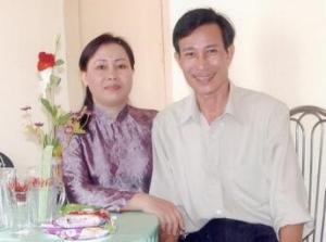 Nguyễn Văn Hải và chị Dương Thị Tân, thời làm ăn buôn bán may mắn ở Sài Gòn.