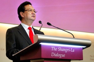 TT Nguyễn Tấn Dũng phát biểu tại Đối thoại Shangri-La. Ảnh: VGP